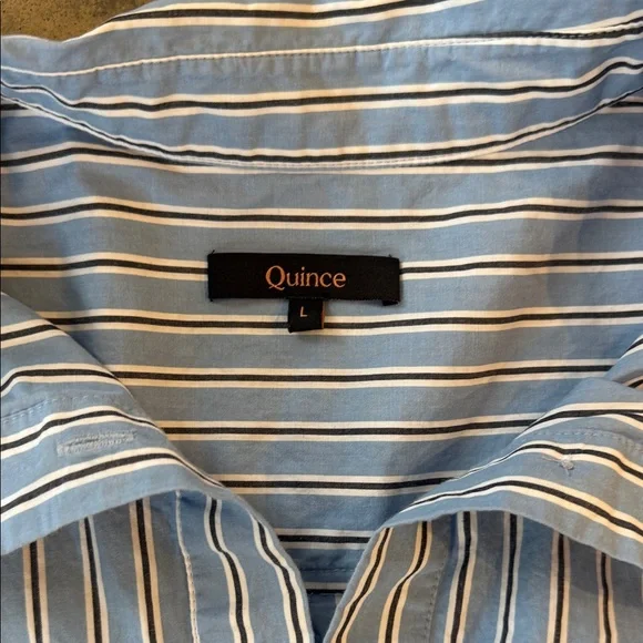 Quince 100% Organic Cotton Poplin Drop Waist Shirt Dress - Picture 6 of 7